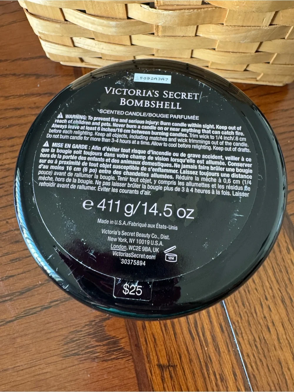 VICTORIA'S SECRET BOMBSHELL CANDLE 14.5 OZ 3 WICK Hard To Find! Glass Jar